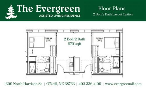 Evergreen 2 Bed/2Bath
